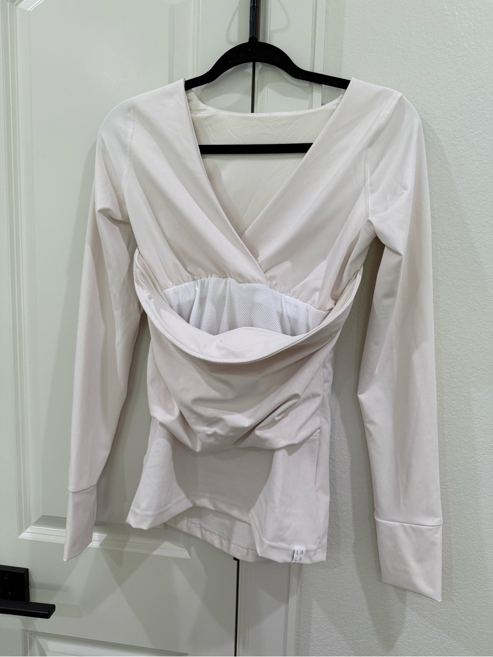 Cream Long-Sleeve baby wearing top, Nursing Tunic